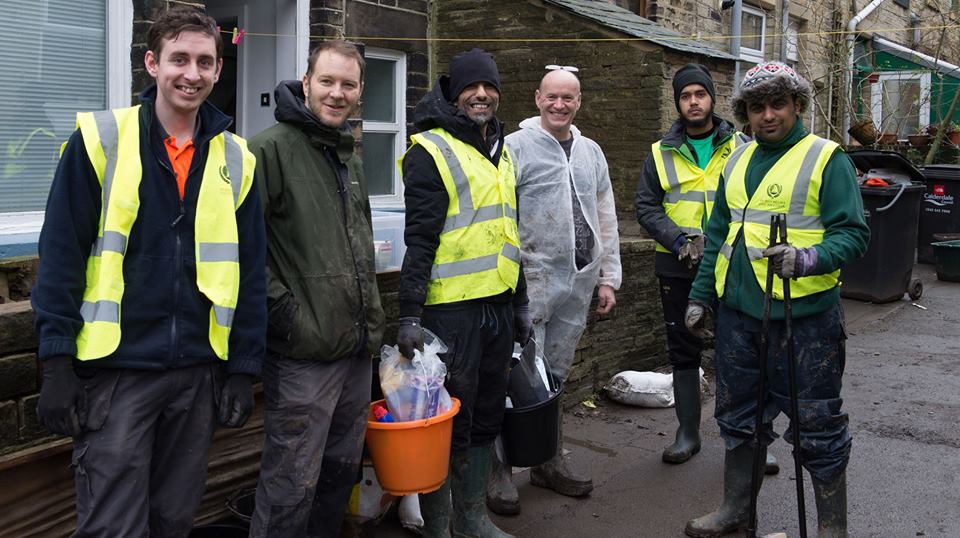 Volunteers from Hebden Bridge and Bradford-based Human Relief Foundation in Hebden Bridge - photo credit: HRF 