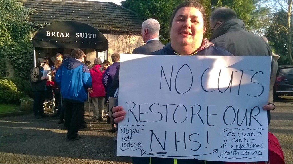 Katherine no cuts restore NHS