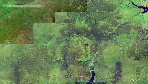 Google earth Walshaw Moor 2002