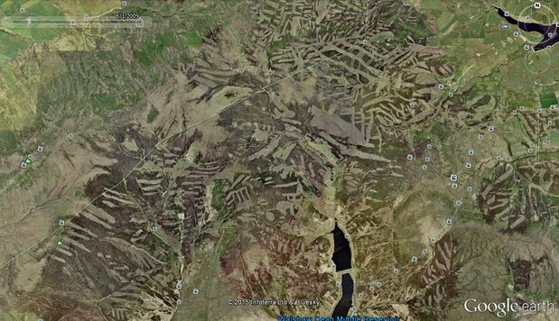 Google earth Walshaw Moor 2015